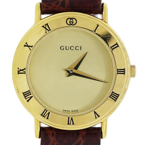 mens vintage gucci gold watch|pre owned gucci watches.